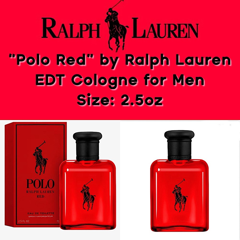 “Polo Red” by Ralph Lauren - EDT Cologne for Men Refillable Bottle - New✨